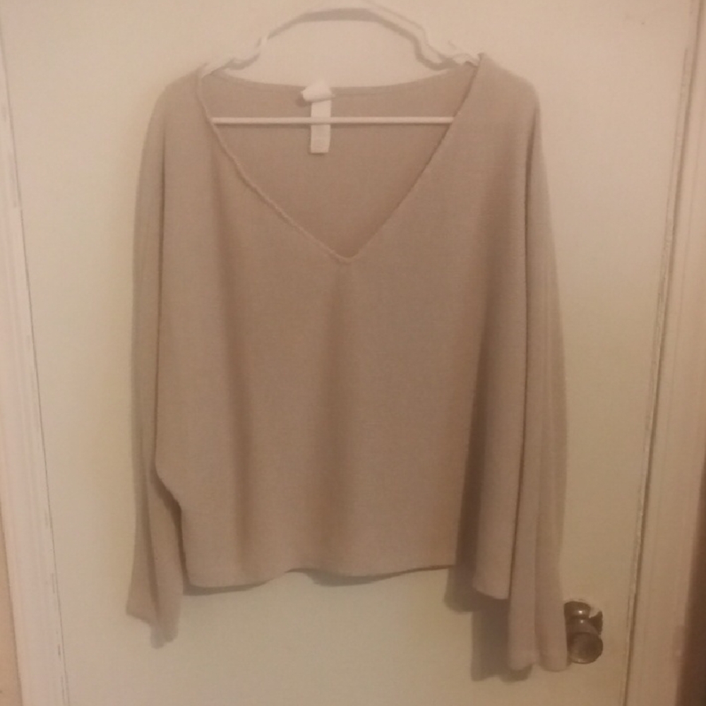 V-Neck Cream Sweater